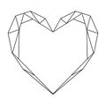 Hand Drawn valentine`s day Geometric Shape Love HEART Illustration for card making, paper, textile, printing, packaging