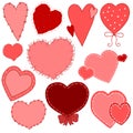 Hand Drawn Valentine's Day Heart Vectors Royalty Free Stock Photo