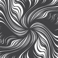 Hand Drawn Vector Abstract Twirl Lines Texture