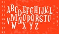 Hand drawn vector alphabet. Calligraphy letters for your design