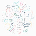 Hand drawn vector arrow collection. Royalty Free Stock Photo