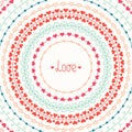 Hand drawn vector colorful line border, frame set Royalty Free Stock Photo