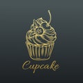 Hand drawn Vector Cupcake