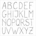 Hand drawn vector decorative uppercase letters