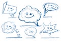 Hand drawn vector design elements: speech bubbles Royalty Free Stock Photo