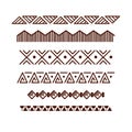 Hand drawn vector dividers.Doodle design elements Royalty Free Stock Photo