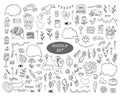 Hand drawn vector doodle set. Decorative illustrations. Design elements