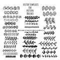 Vector brushes templates set. Make a brush with this template. Royalty Free Stock Photo