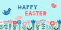 Hand drawn vector ethnic greeting Easter card