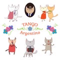 Argentine tango design elements Royalty Free Stock Photo