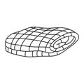 Hand drawn vector illustration of a checkered plaid in doodle style Royalty Free Stock Photo