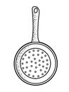 Hand drawn vector illustration of colander