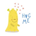 Cute monster Valentines day greeting card Royalty Free Stock Photo