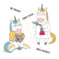 Cute geeky unicorns