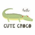 Cute crocodile card