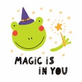 Cute witch frog Royalty Free Stock Photo