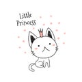 Cute little kitten princess Royalty Free Stock Photo