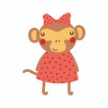 Cute monkey girl Royalty Free Stock Photo