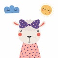 Cute sheep girl Royalty Free Stock Photo