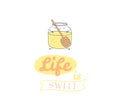 Life is sweet honey poster Royalty Free Stock Photo