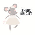 Cute mouse ballerina Royalty Free Stock Photo