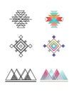 Abstract indigenous geometric symbols illustration
