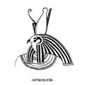 Hand drawn vector illustration - Egyptian collection. The gods o