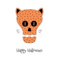 Funny Halloween skull illustration Royalty Free Stock Photo