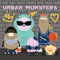 Cute street style monsters
