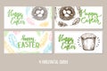 Hand drawn vector illustration. Happy Easter! Design brochures w