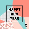 Hand drawn vector illustration - Happy new year in the style of Royalty Free Stock Photo