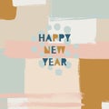 Hand drawn vector illustration - Happy new year in the style of Royalty Free Stock Photo