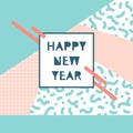 Hand drawn vector illustration - Happy new year in the style of Royalty Free Stock Photo