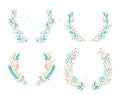 Hand drawn vector illustration - Laurels and wreaths. Royalty Free Stock Photo