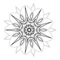 Hand drawn vector illustration. Mandala tattoo. Round Ornamental