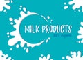 Hand drawn vector illustration. Milk label for your design - Mil Royalty Free Stock Photo