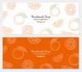 Hand drawn vector illustration of orange