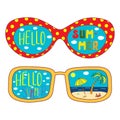 Cute summer glasses Royalty Free Stock Photo