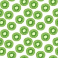 Hand-drawn vector illustration - Seamless pattern with kiwi. Royalty Free Stock Photo