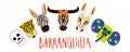 Carnival of Barranquilla banner Royalty Free Stock Photo