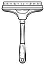 Hand-drawn vector illustration of a window squeegee cleaning tool Royalty Free Stock Photo