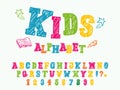 Hand-drawn vector letter. Uppercase letters