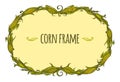 Hand drawn vector oval corn frame