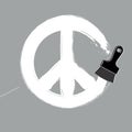 Hand-drawn vector peace sign, antiwar symbol from 60s made with Royalty Free Stock Photo