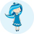 Hand drawn vector princess