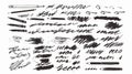 Hand-Drawn Vector Scribble Underline Set for Creative Design Projects Royalty Free Stock Photo