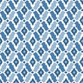 Hand drawn vector seamless blue pattern, illustration in Eastern style. Ornate background, Moroccan design. Ornamental