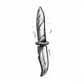 Hand Drawn Vector Sketch Of A Blade On White Background