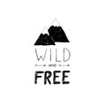 Hand drawn vector wild forest illustration Royalty Free Stock Photo