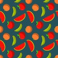 Hand drawn Vegan seamless pattern.